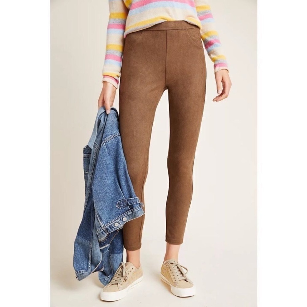 SANCTUARY for Anthropologie Leggings Mona Faux Suede Skinny Pants Women's